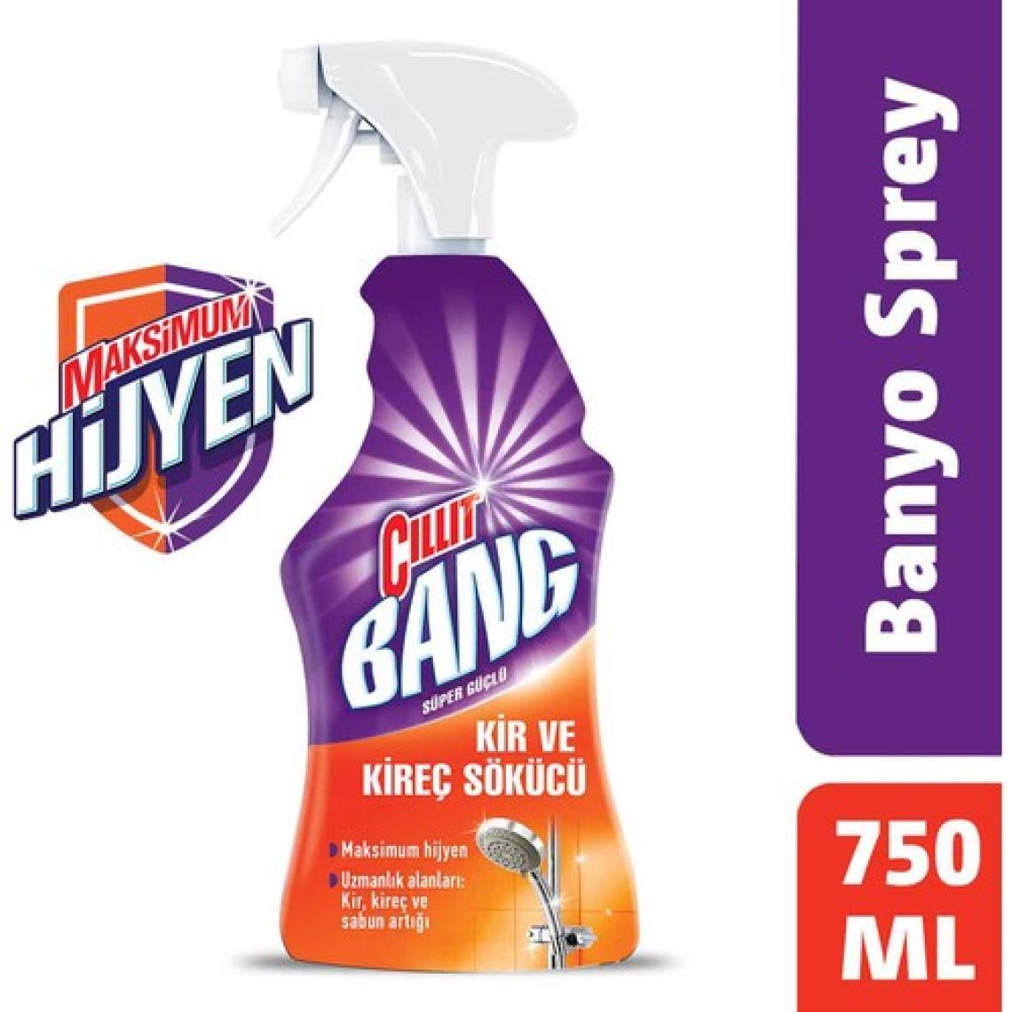 Cillit Bang Banyo ve Mutfak Temizleyici Yağ Çözücü & Kireç Sökücü Sprey 2'li Set (2x750 ml)