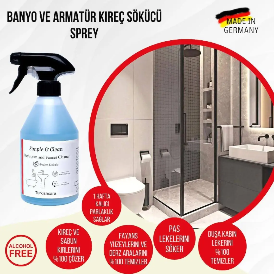 Ayakkabı Ve Kumaş Temizleme Spreyi Banyo Temizlik Spreyi