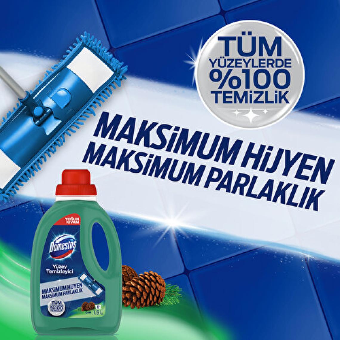 Domestos Tüm Zeminlerde Çam Yüzey Temizleyici 1.5 lt