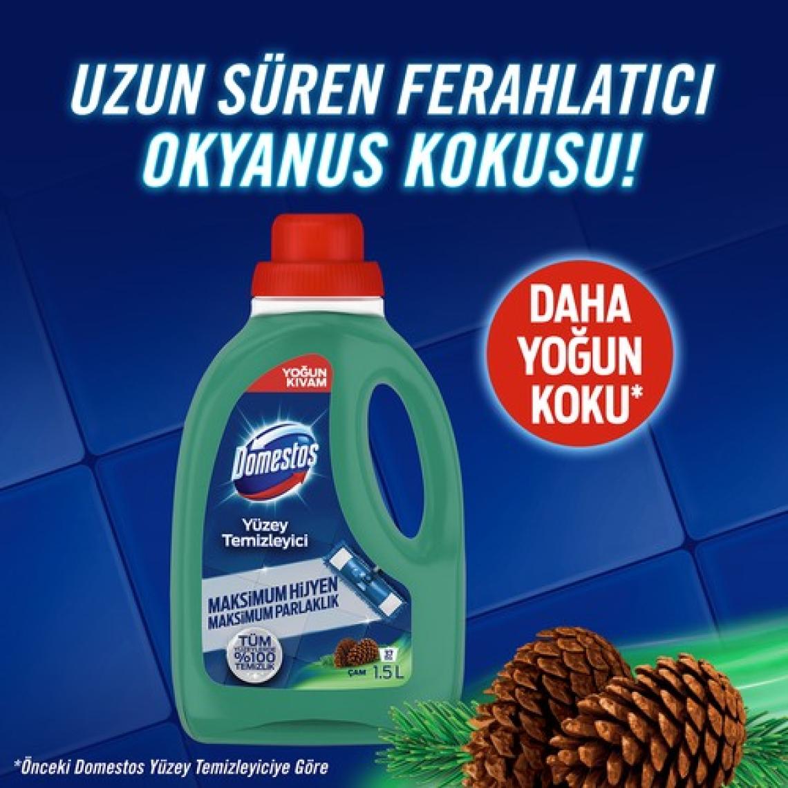 Domestos Tüm Zeminlerde Çam Yüzey Temizleyici 1.5 lt