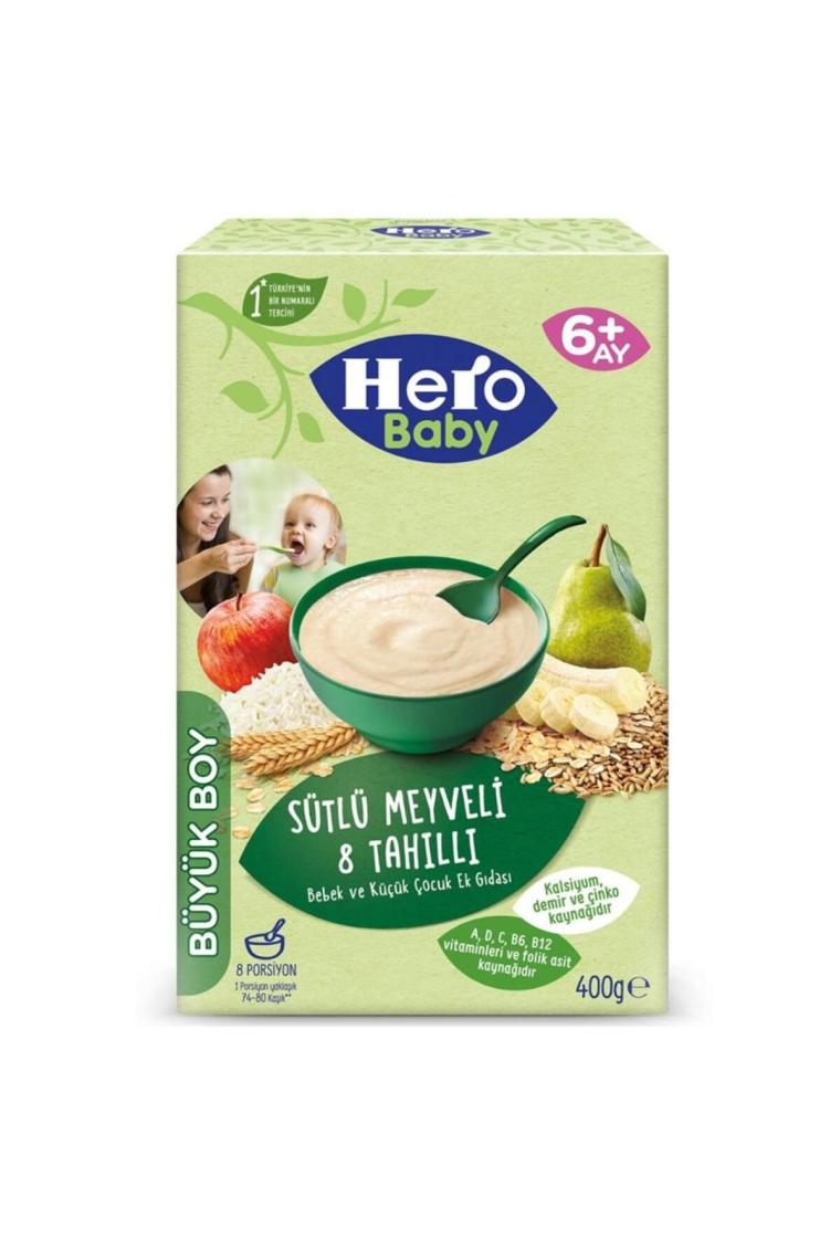 Sütlü Meyveli 8 Tahıllı 400 gr Kaşık Maması