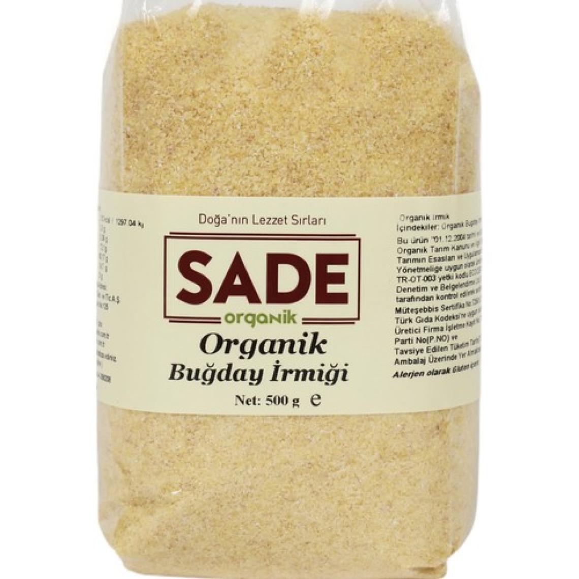 Sade Organik Buğday Irmiği 500 gr