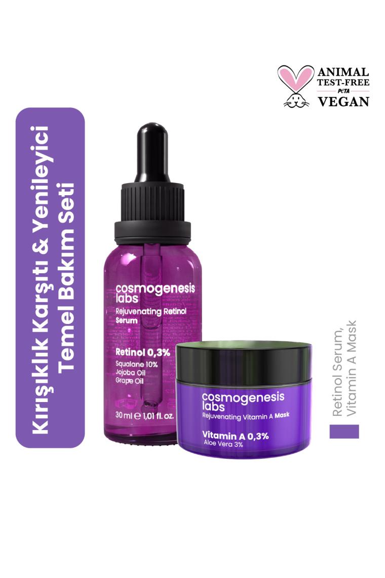 Cosmogenesis Labs Canlandırıcı Onarıcı Sıkılaştırıcı Retinol Serum 30ML + A Vitamini Maske 50ML  Set