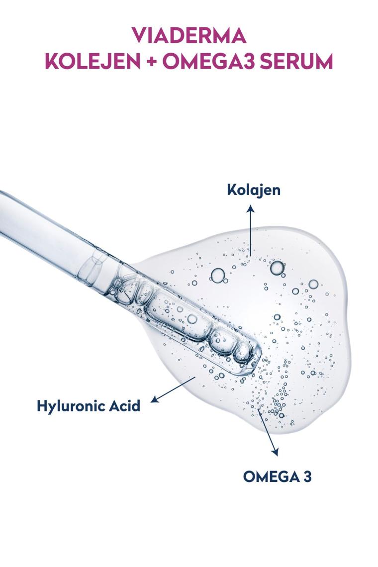 Dermavia Kolajen & Omega3  Serum 30 ml Genç Görünüm Cildi Besler