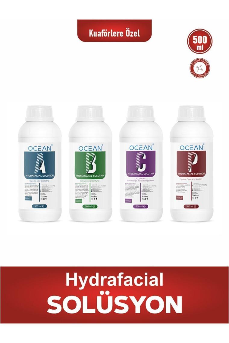 Ocean Hydrafacial Solüsyon Seti Cilt Bakım Solüsyon 4'lü Set 500ML