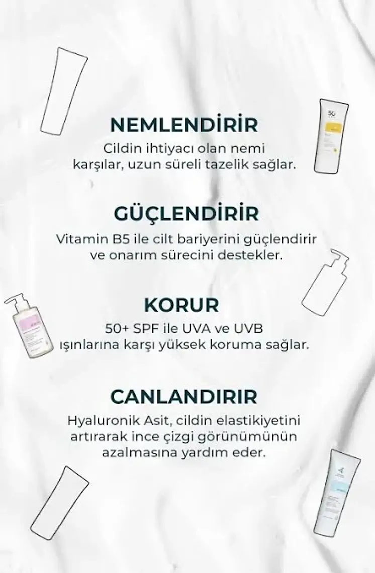 Wiwify Cilt Bakım Seti - Doğal Temizlik ve Koruma, Vegan Hyaluronik Asit ve Botanik Kolajen ile Zenginleştirilmiş 3 Parça