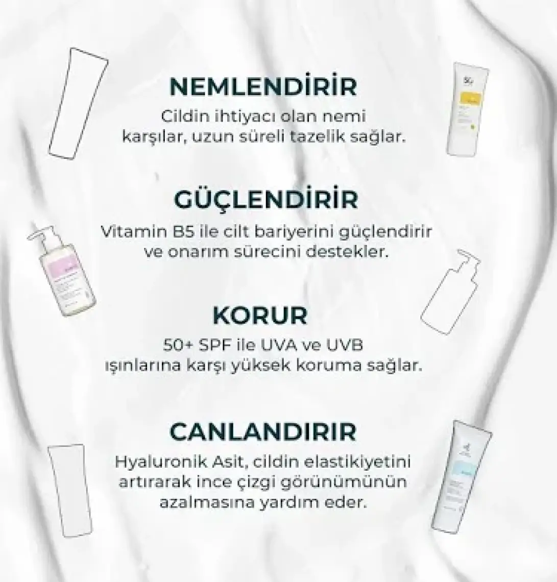 Wiwify Cilt Bakım Seti - Doğal Temizlik ve Koruma, Vegan Hyaluronik Asit ve Botanik Kolajen ile Zenginleştirilmiş 3 Parça