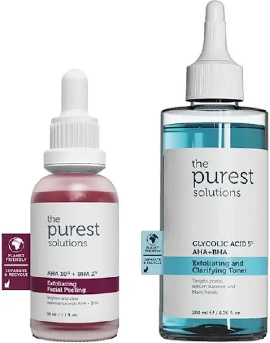The Purest Solutions  Siyah Nokta Önleme ve Gözenek Sıkılaştırmaya Yardımcı Bakım Seti 200 ml + 30 ml