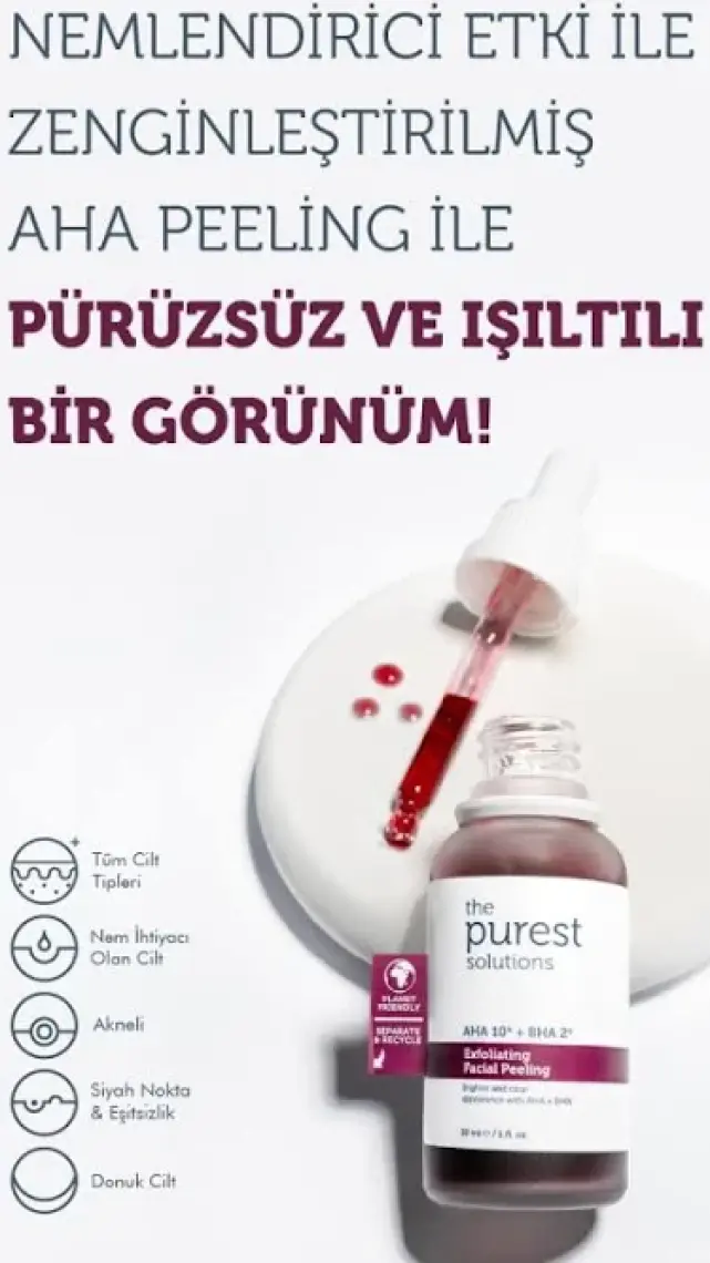 The Purest Solutions  Siyah Nokta Önleme ve Gözenek Sıkılaştırmaya Yardımcı Bakım Seti 200 ml + 30 ml