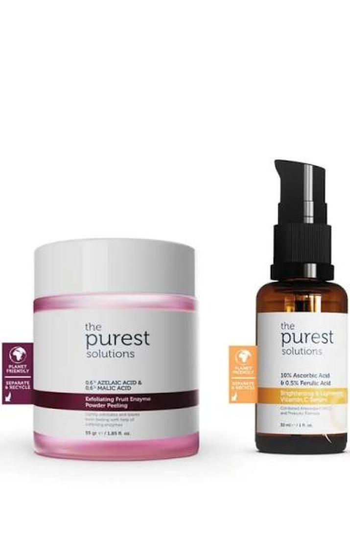 The Purest Solutions Canlandırıcı ve Aydınlatma Etkili Peeling Içeren Cilt Bakım Seti