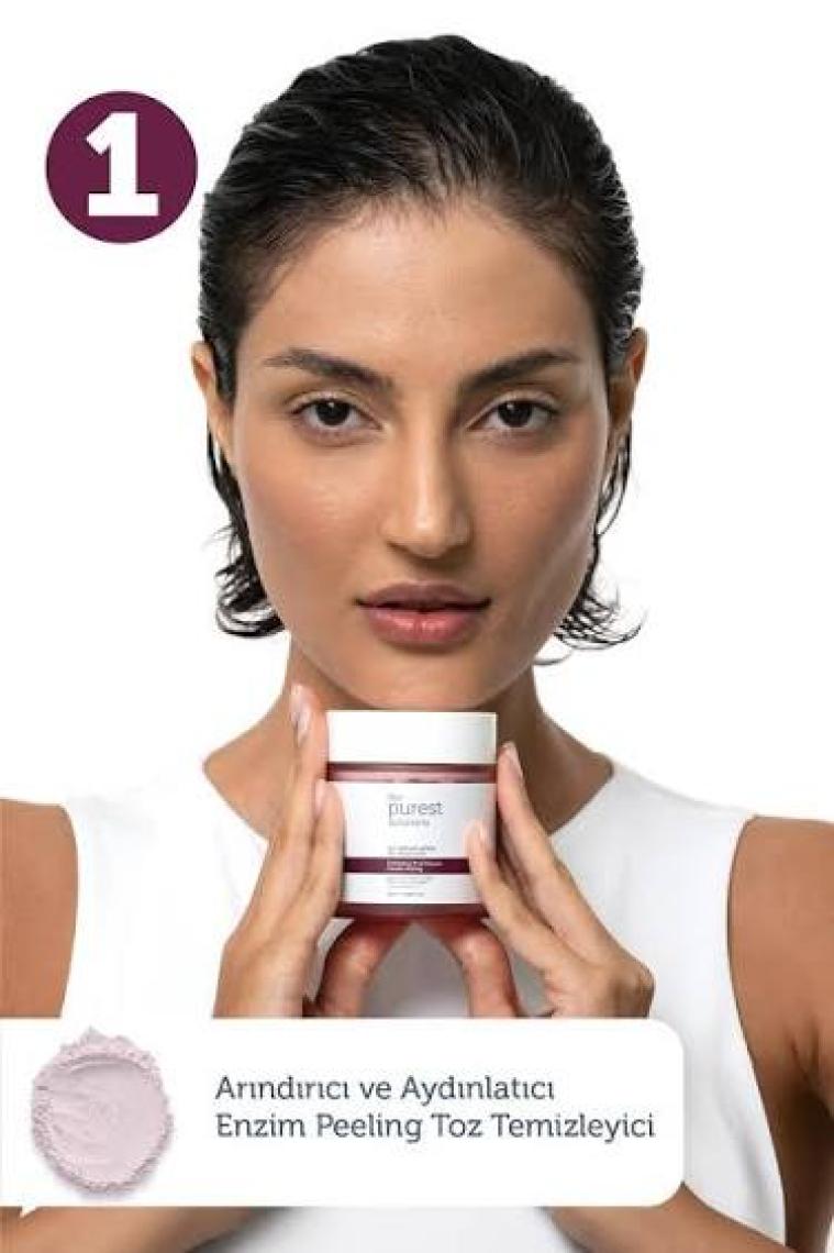 The Purest Solutions Canlandırıcı ve Aydınlatma Etkili Peeling Içeren Cilt Bakım Seti