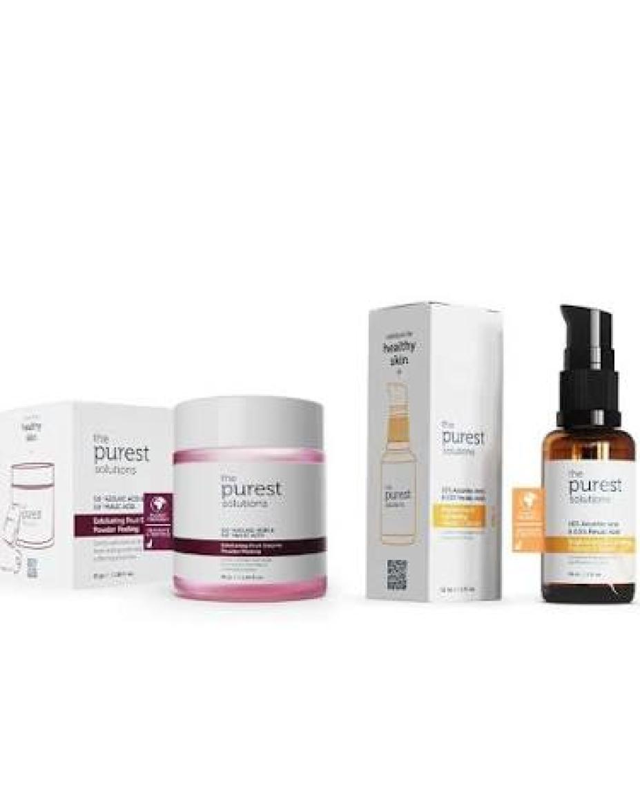 The Purest Solutions Canlandırıcı ve Aydınlatma Etkili Peeling Içeren Cilt Bakım Seti