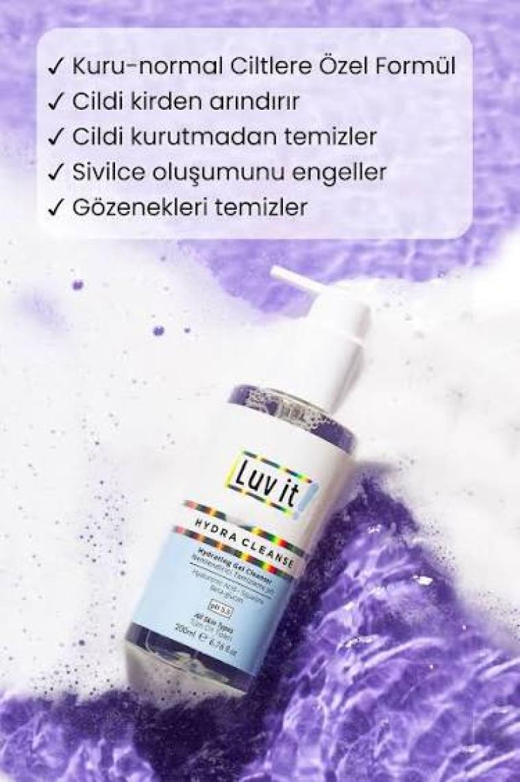 Luv it! Çift Aşamalı Temizlik Sağlayan Nemlendirme Etkili Cilt Bakım Seti (Kuru-Normal Ciltler)