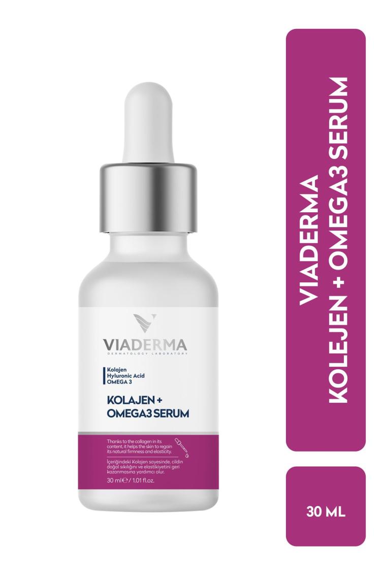 Dermavia Kolajen & Omega3  Serum 30 ml Genç Görünüm Cildi Besler