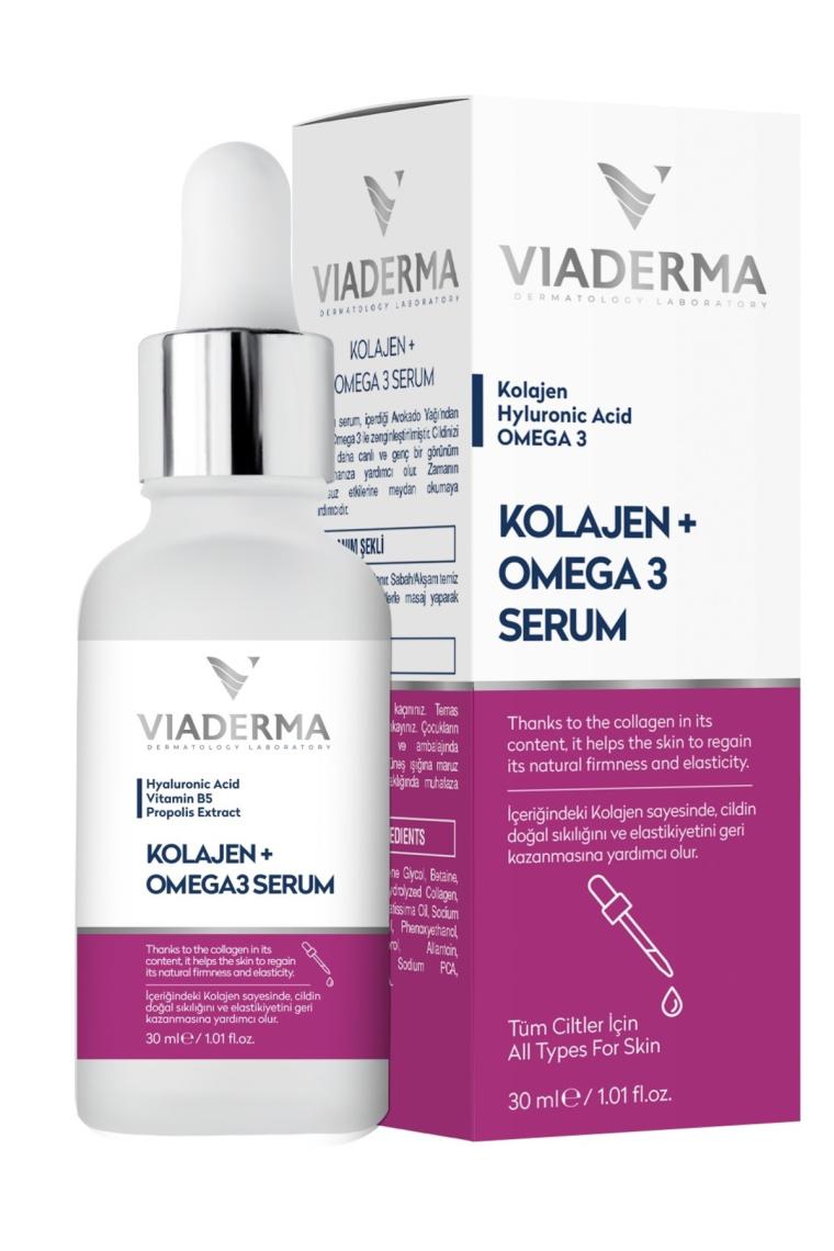 Dermavia Kolajen & Omega3  Serum 30 ml Genç Görünüm Cildi Besler