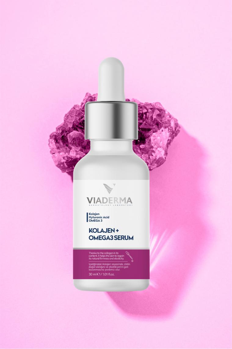 Dermavia Kolajen & Omega3  Serum 30 ml Genç Görünüm Cildi Besler