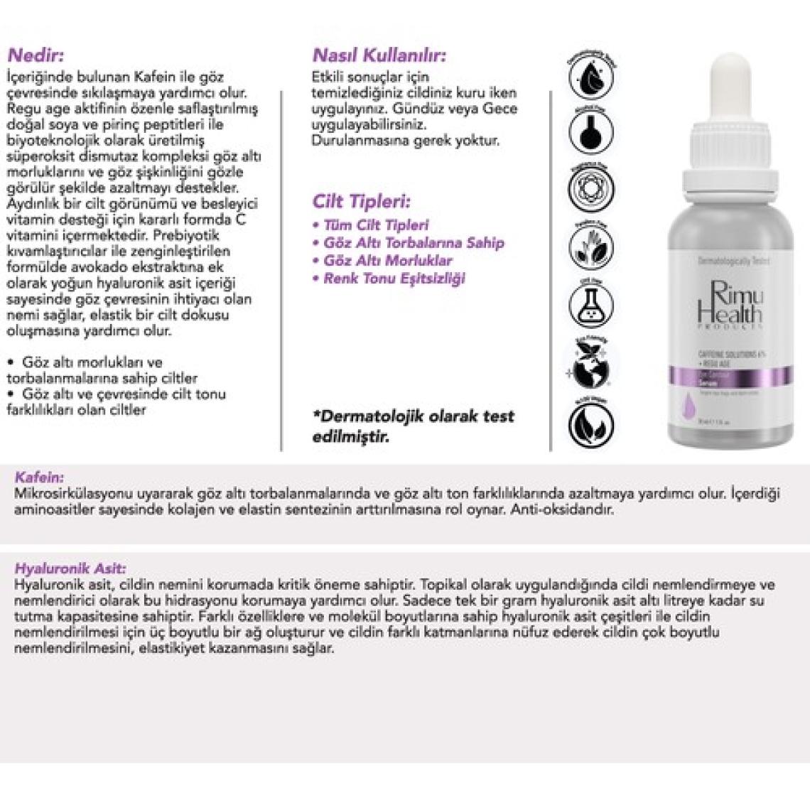 Rimu Health Products Goz Altı ve Cilt Tonu Eşitsizliği Karşıtı Cilt Bakım Seti RM000140
