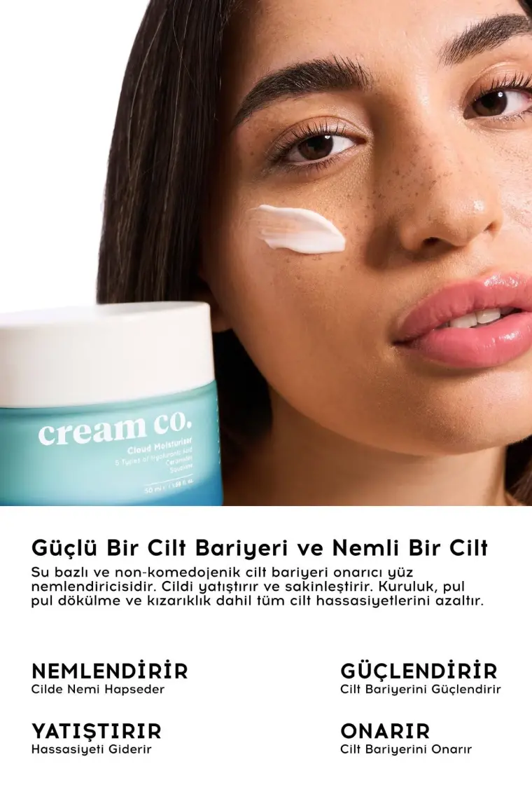 Cream Co. Aydınlatıcı Yatıştırıcı Su Bazlı Nemlendirici Yüz Kremi Ikili