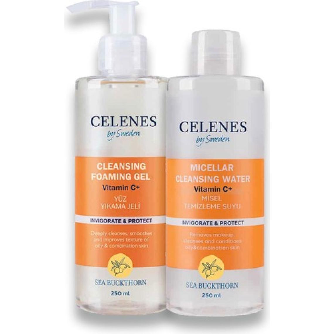 Celenes By Sweden Celenes Sea Buckthorn Yüz Temizleme Seti Ikisi Bir Arada Yağlı ve Karma Ciltler