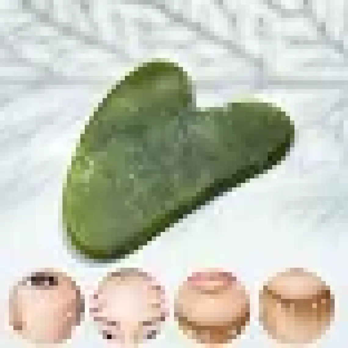 2'Li Set Yeşim Taşı + Gua Sha Masaj Taşı