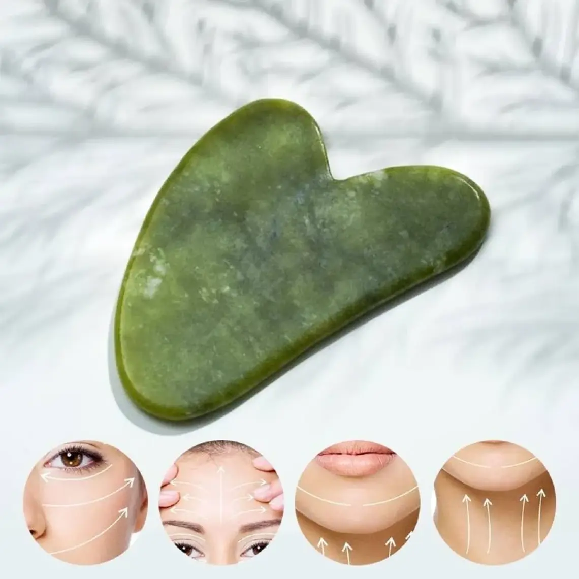 2'Li Set Yeşim Taşı + Gua Sha Masaj Taşı