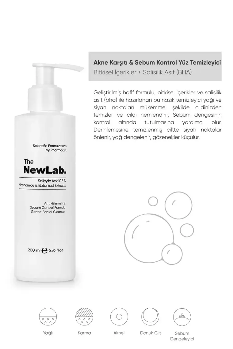 The NewLab. Sivilce ve Siyah Nokta Gözenek Karşıtı Bakım Seti