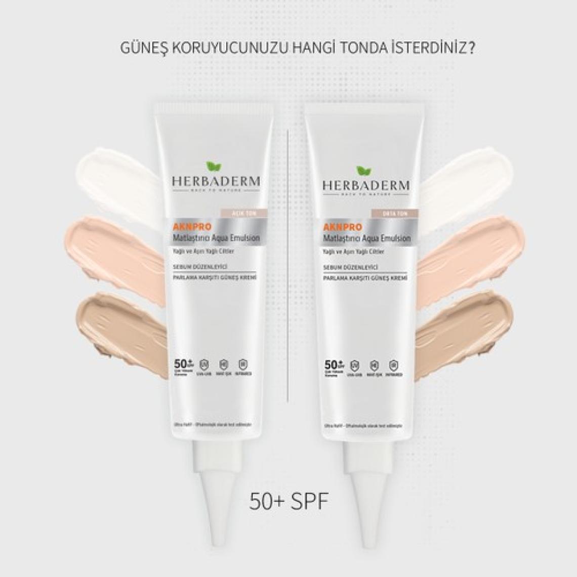 Herbaderm Aknpro Tam Spektrum Koruma Sebum Düzenleyici Yağlı Cilt Renksiz