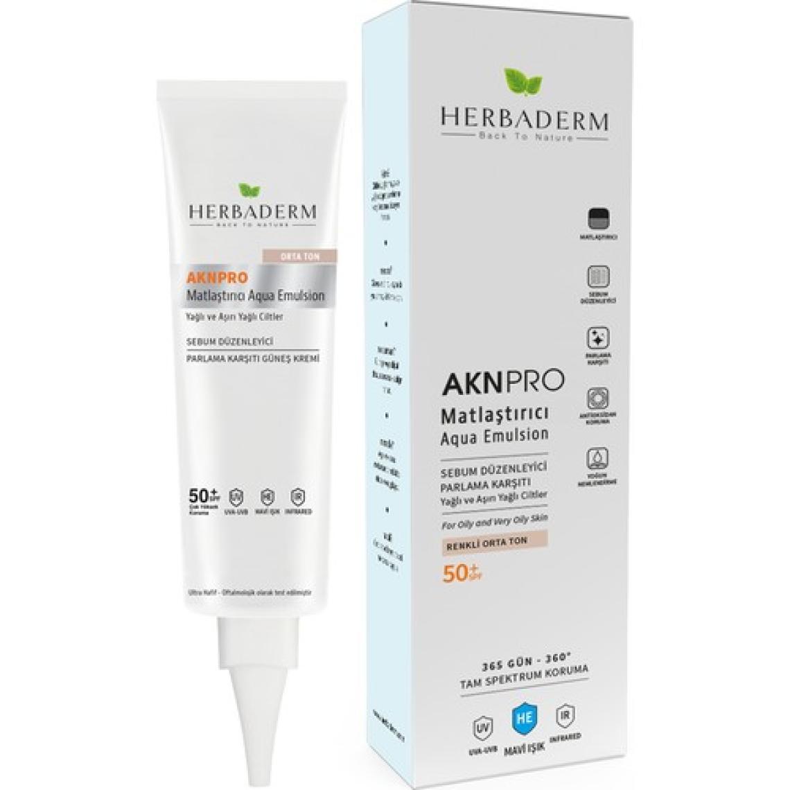 Herbaderm Aknpro Tam Spektrum Koruma Sebum Düzenleyici Yağlı Cilt Renksiz
