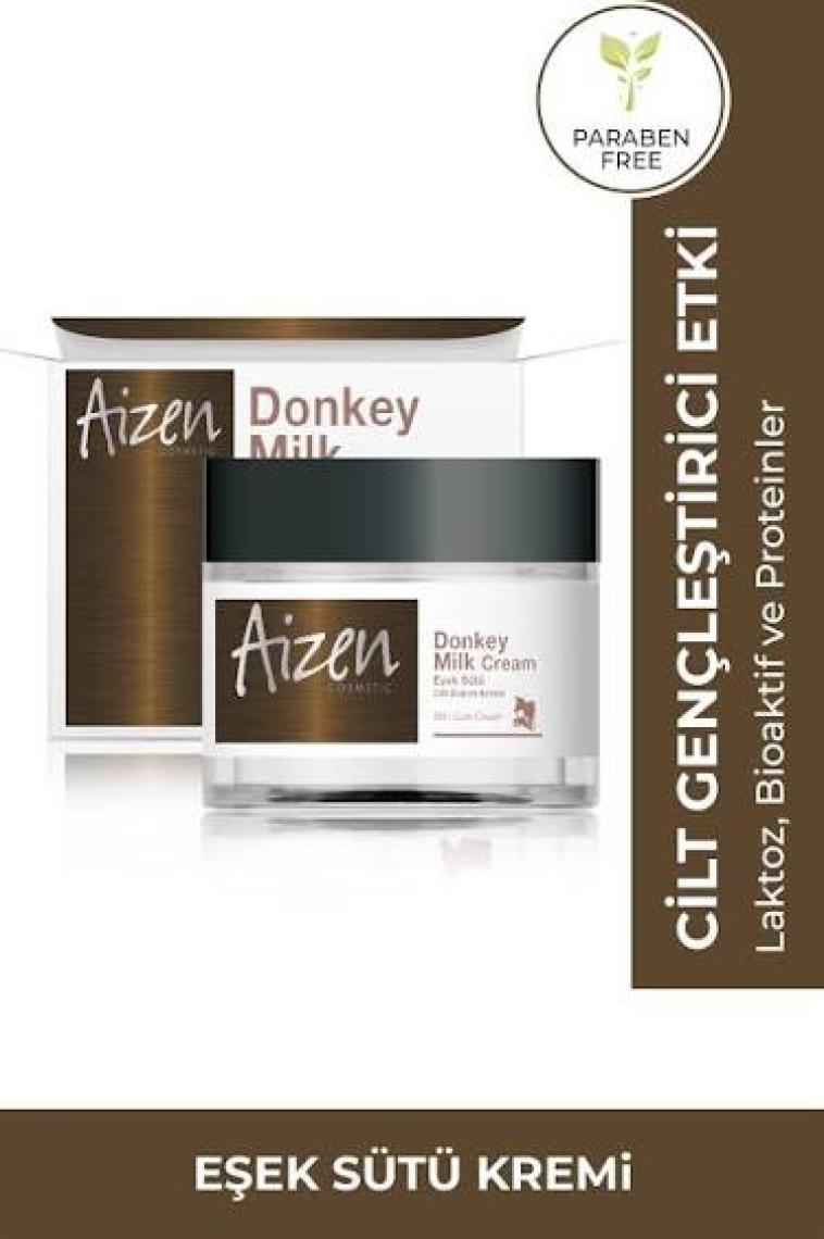 Aizen Eşek Sütü Özlü Yenileyici Yüz ve Vücut Bakım Kremi Donkey Milk Cream 50 ml