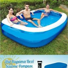 54006 Havuz + Pompa + Havuz Örtüsü 262x175x51cm