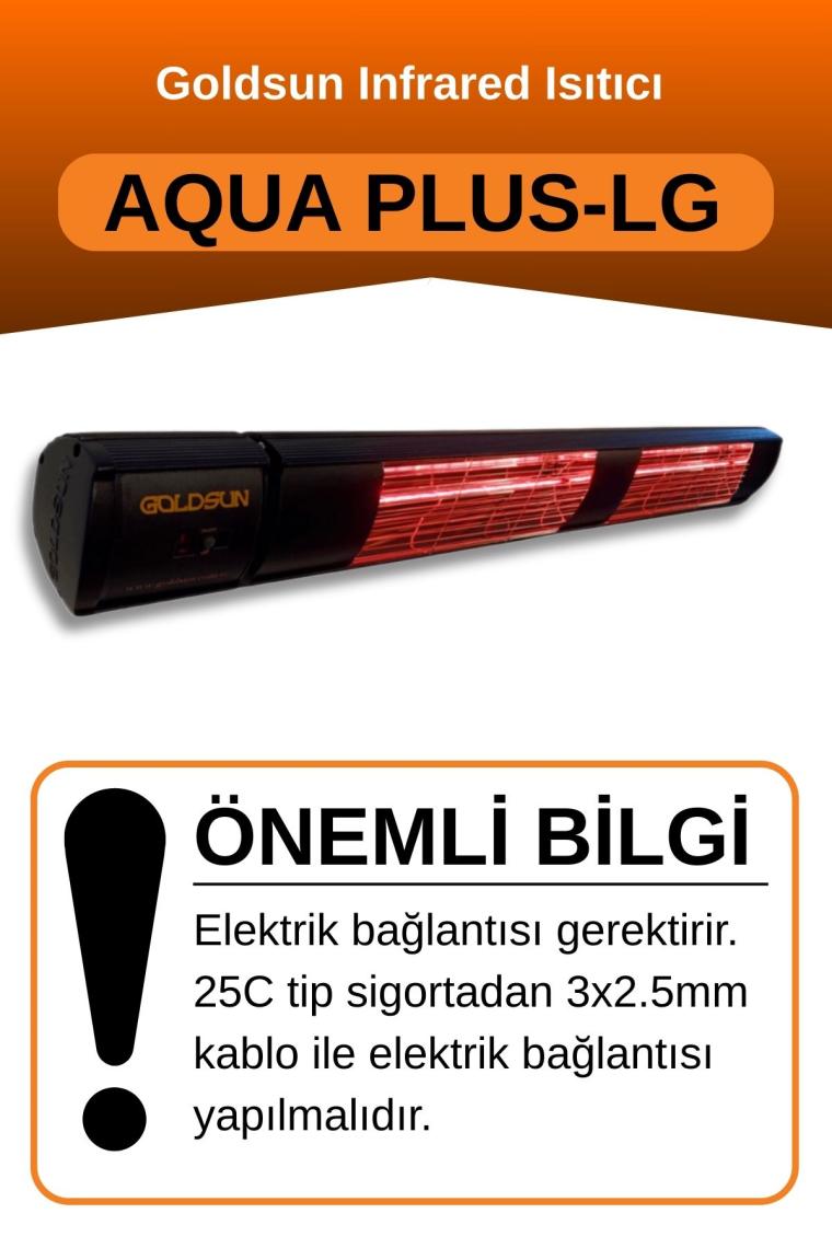 Goldsun Aqua GSA30PLG 3000W Az Işıklı Kumandalı Su Korumalı Açık Alan Elektrikli Infrared Isıtıcı