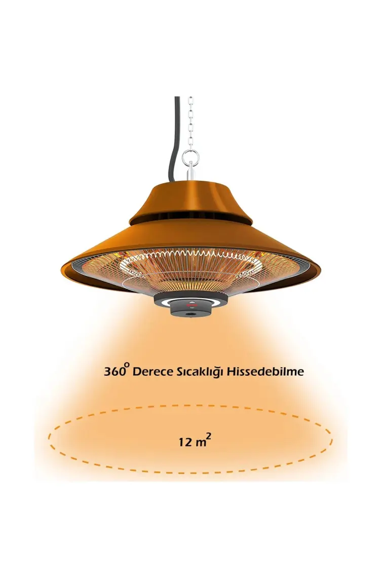 Mirkraft Elirg R.c. LED Işıklı Elektrikli Isıtıcı, 2000 W, Uzaktan Kumandalı