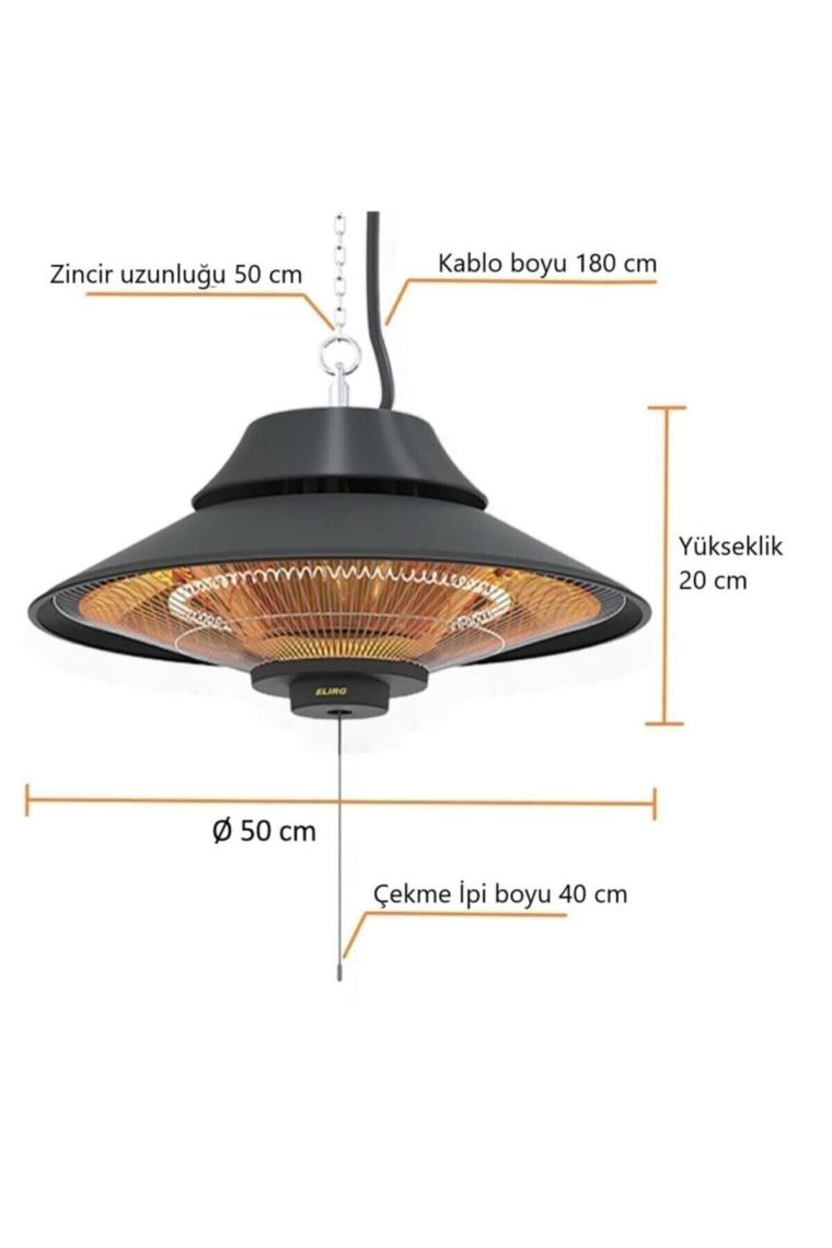 Mirkraft Elirg 2000 Watt Karbon Infrared Elektrikli Tavan Isıtıcısı