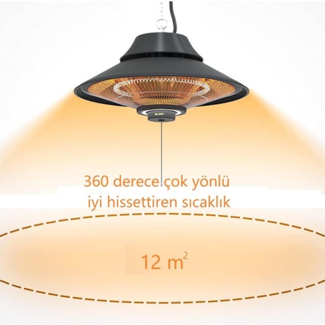 MirKraft Elirg Light 2000 W Infrared Tavan Isıtıcısı