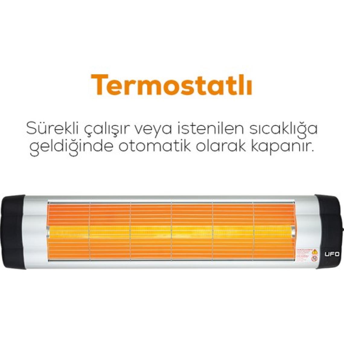 Ufo Star 2400 W Duvar Tipi Isıtıcı - Termostatlı
