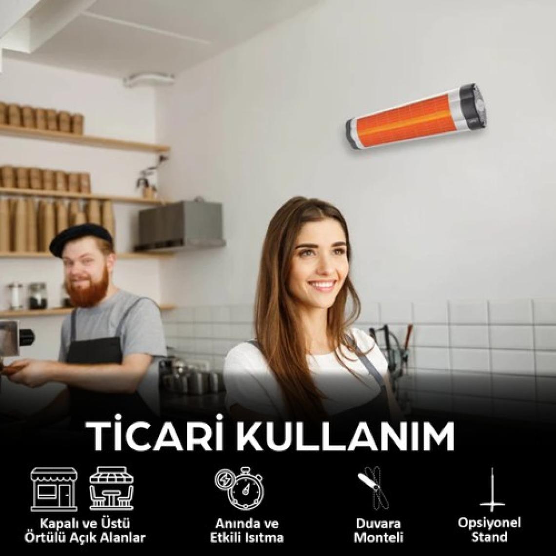Ufo Star 2400 W Duvar Tipi Isıtıcı - Termostatlı