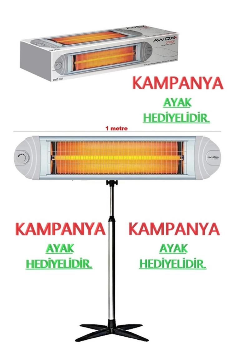 Awox Isıtıcı Soba Ecotec Beyaz 2500W Infrared Isıtıcı