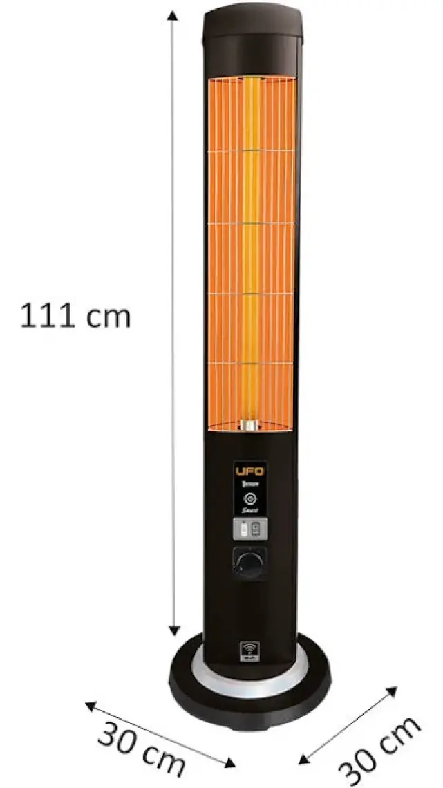 Ufo Therapy Smart 2300W Mobil Uyumlu, Uzaktan Kumandalı, Tasarruf Modlu ve Programlanabilir Kule Tipi Isıtıcı