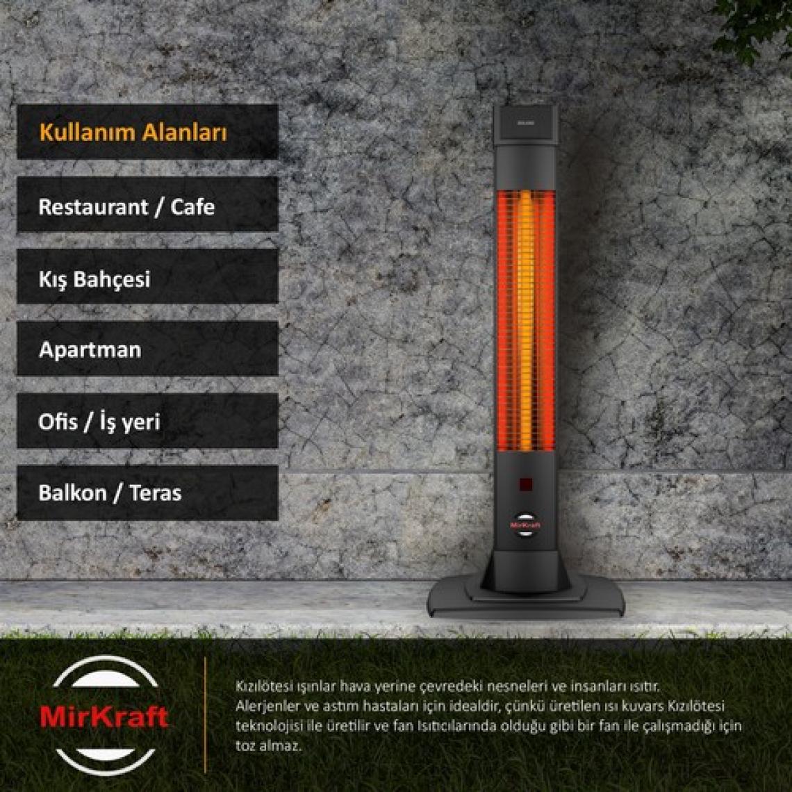 Mirkraft Solaris 2000 W Karbon Elektrikli Isıtıcı –gösterge - Uzaktan Kumandalı