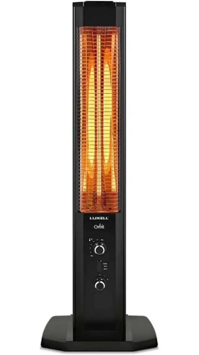 Luxell MH-1800 Orbit 1800 W Infrared Kule Tipi Dikey Isıtıcı, Siyah Gövde, 115,5 cm – Ev ve Ofis Kullanımına Uygun