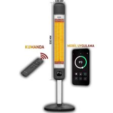 Luxeva Smart-FR Siyah 2500 W Uzaktan Kumandalı Ayaklı Infrared Isıtıcı