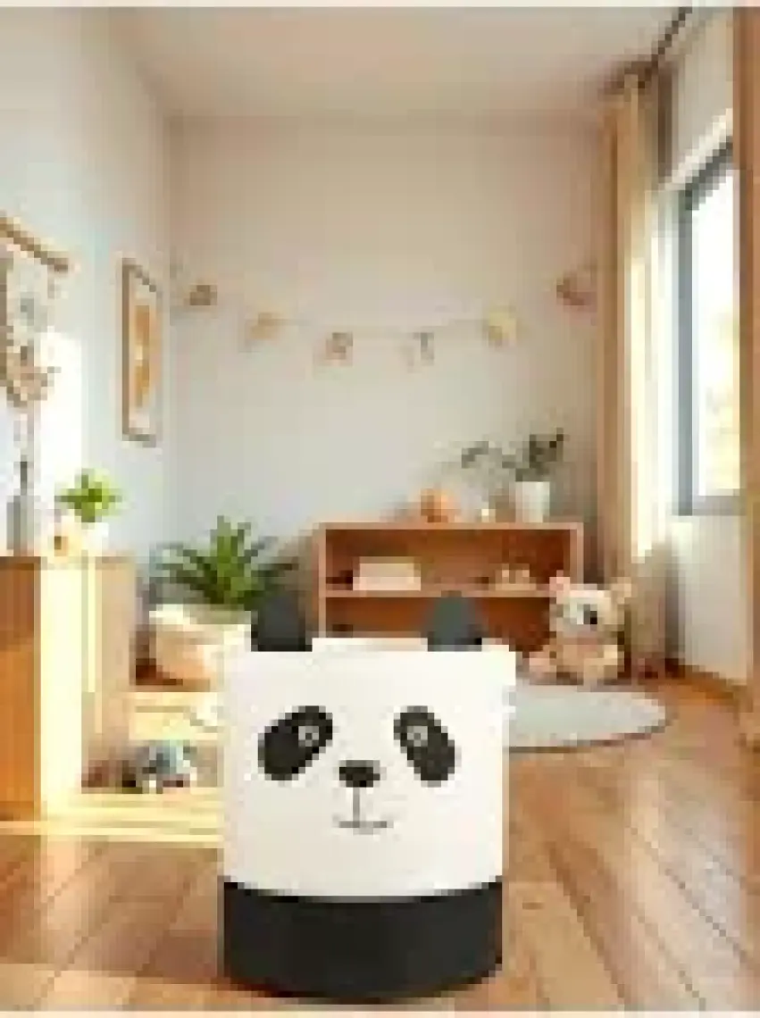 Prendi Home Panda Tasarımlı Bebek Çocuk Odası  Düzenleyici Saklama Kutusu Oyuncak Kirli Sepeti 37X40