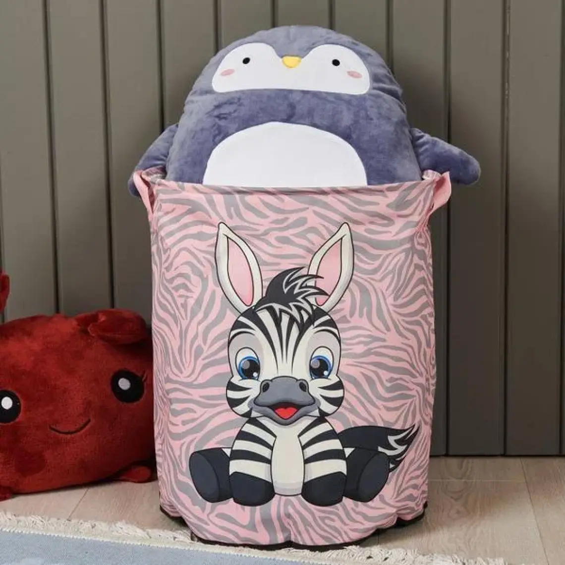 Prendi Home Panda Tasarımlı Bebek Çocuk Odası  Düzenleyici Saklama Kutusu Oyuncak Kirli Sepeti 37X40