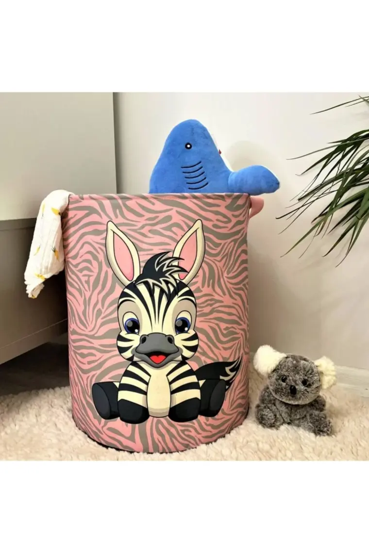 Prendi Home Panda Tasarımlı Bebek Çocuk Odası  Düzenleyici Saklama Kutusu Oyuncak Kirli Sepeti 37X40
