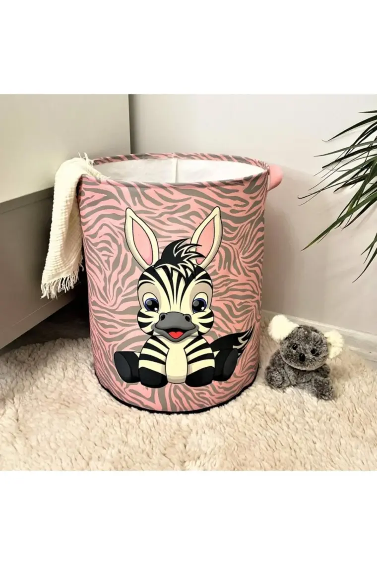 Prendi Home Panda Tasarımlı Bebek Çocuk Odası  Düzenleyici Saklama Kutusu Oyuncak Kirli Sepeti 37X40
