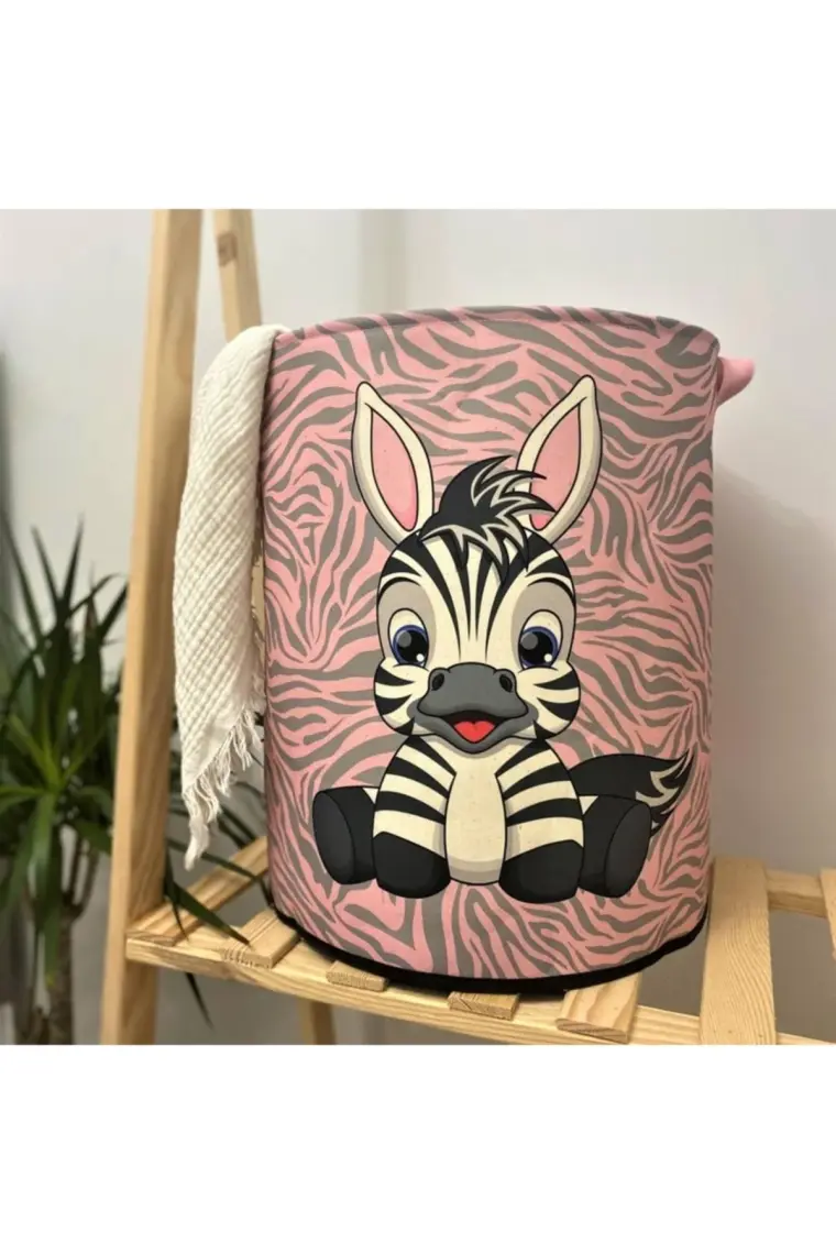 Prendi Home Panda Tasarımlı Bebek Çocuk Odası  Düzenleyici Saklama Kutusu Oyuncak Kirli Sepeti 37X40