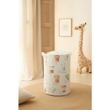 Ocean Home Textile Çocuk Odası Ağzı Büzgülü Sevimli Hayvanlar Oyuncak Sepeti 36 x 50 cm