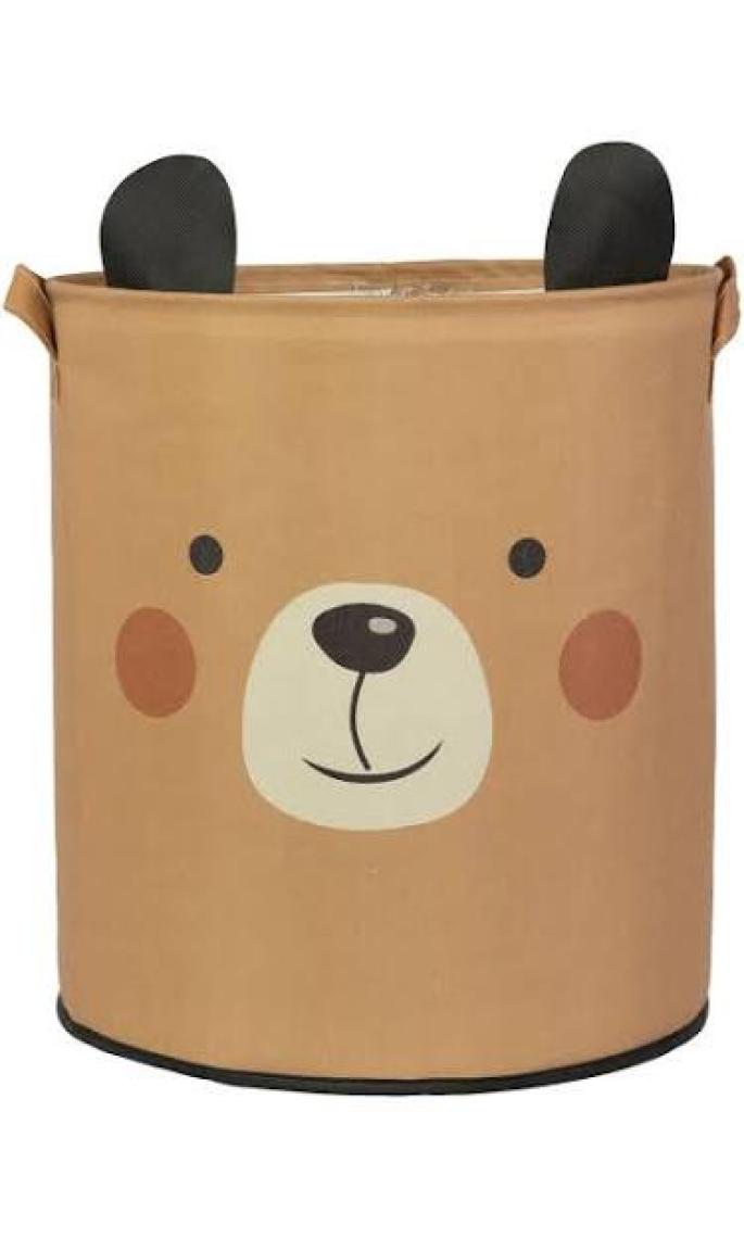 Prendi Home Bear Tasarımlı Bebek Çocuk Odası Düzenleyici Saklama Kutusu Oyuncak Kirli Sepeti 37X40