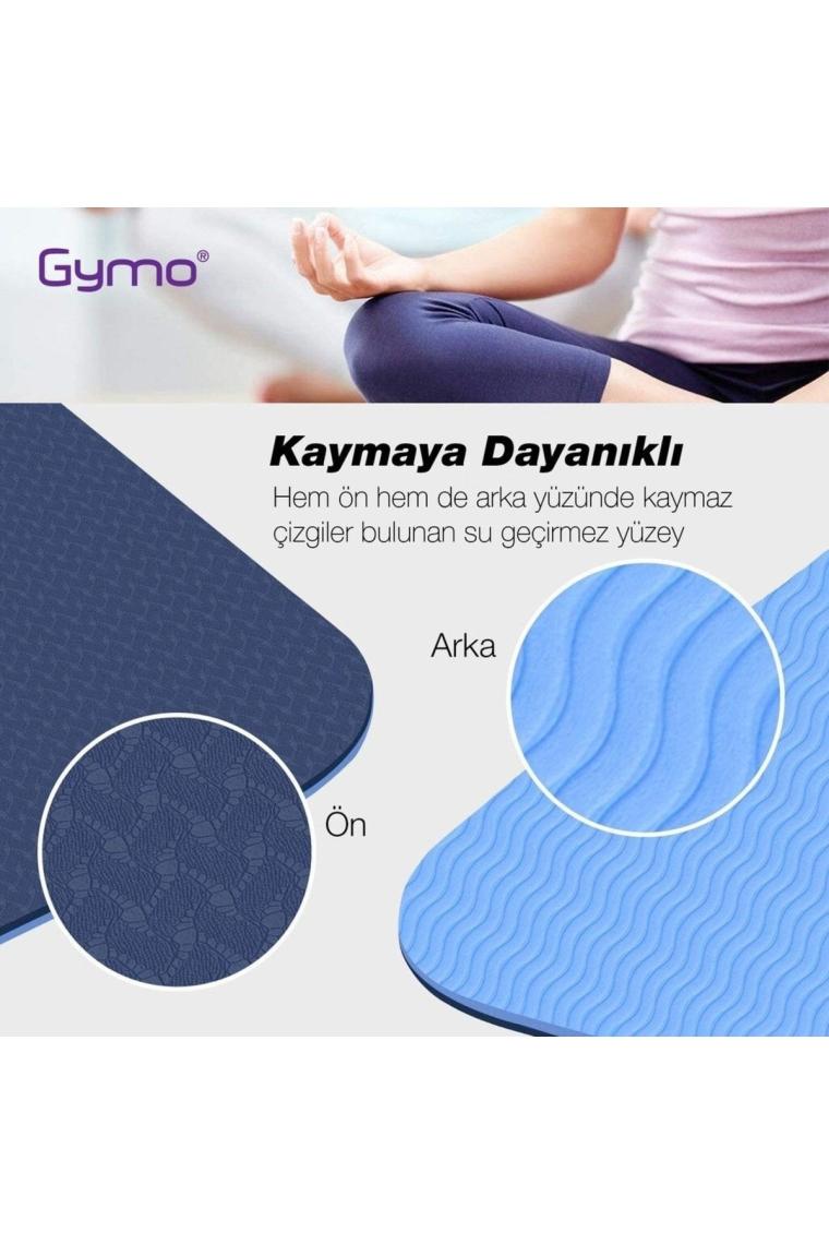 Ekolojik 6mm Taşıma Çantalı Yoga Matı Pilates Minderi Lila Nane Yeşili