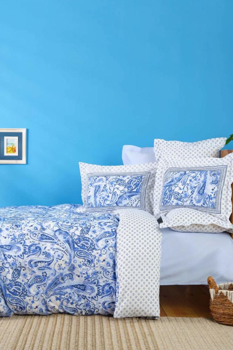 Karaca Home Bellance %100 Pamuk Çift Kişilik Nevresim Takımı Mavi